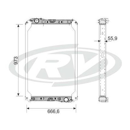 Radiador  -  Mercedes Benz / Axor 2035 /2540