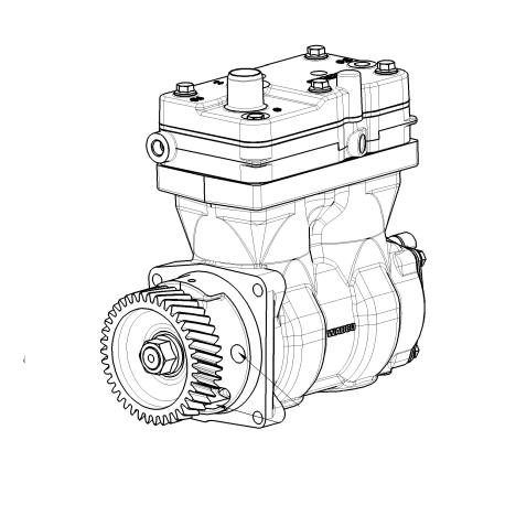 Compresor De Aire Bicilindrico / Mercedes Benz (sustituido Por 9125100050)
